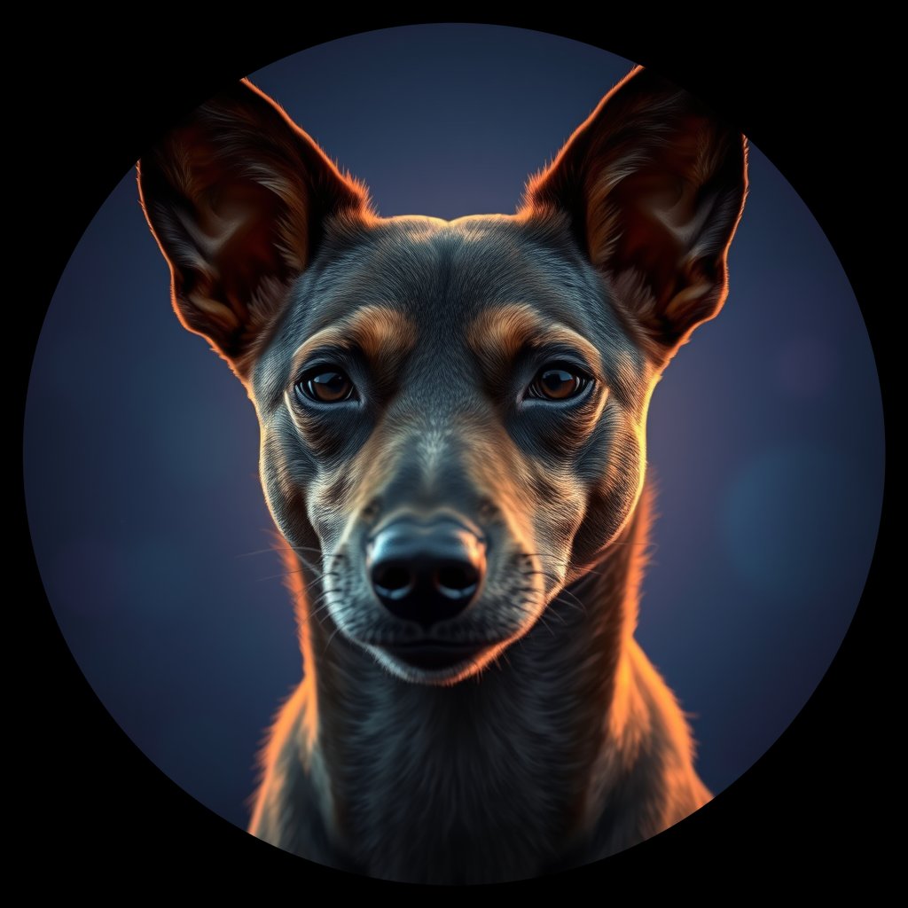 Cosmic medallion portrait of Chern_City_Chern_City_125, a Feral Dog Chernobyl