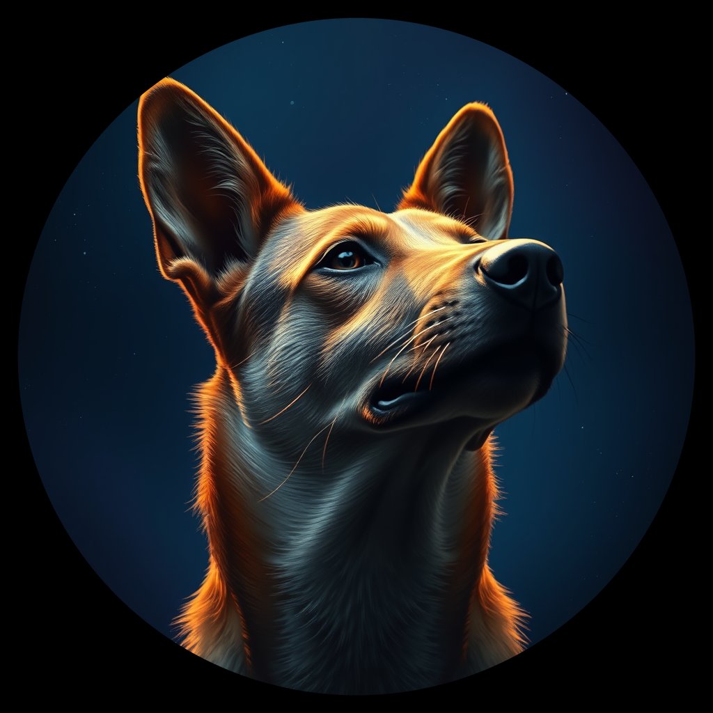 Cosmic medallion portrait of Chern_City_Chern_City_127, a Feral Dog Chernobyl