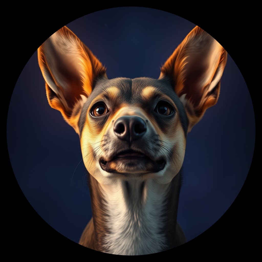 Cosmic medallion portrait of Chern_City_Chern_City_128, a Feral Dog Chernobyl
