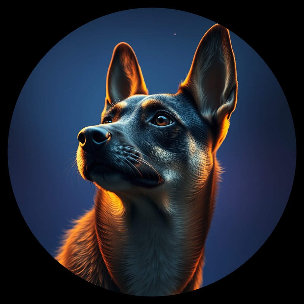 Cosmic medallion portrait of Chern_City_Chern_City_129, a Feral Dog Chernobyl