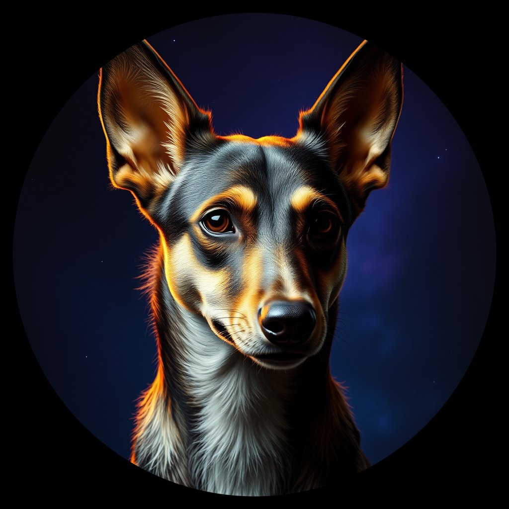 Cosmic medallion portrait of Chern_City_Chern_City_13, a Feral Dog Chernobyl