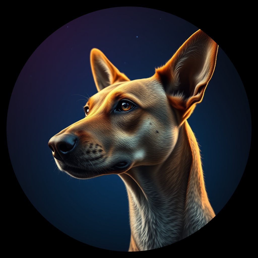 Cosmic medallion portrait of Chern_City_Chern_City_130, a Feral Dog Chernobyl