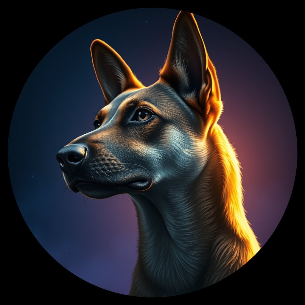 Cosmic medallion portrait of Chern_City_Chern_City_132, a Feral Dog Chernobyl