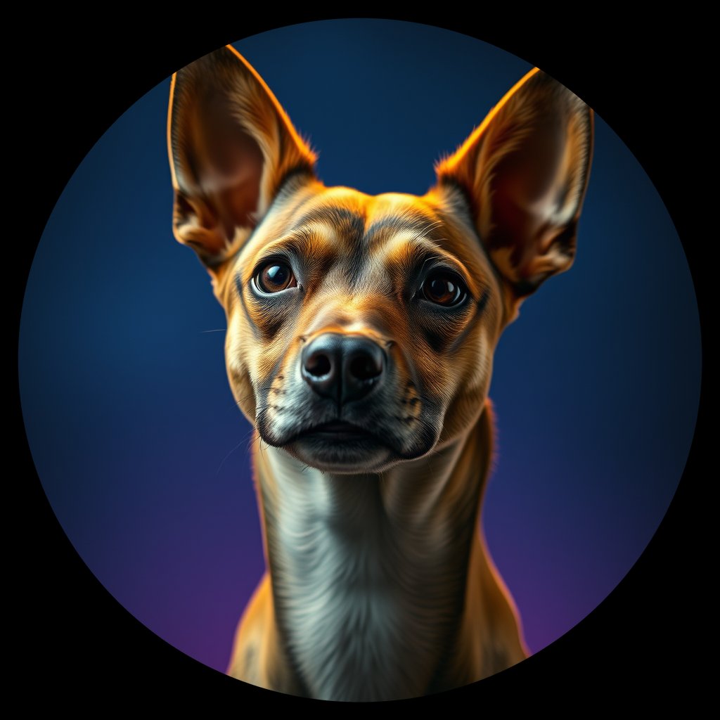 Cosmic medallion portrait of Chern_City_Chern_City_133, a Feral Dog Chernobyl