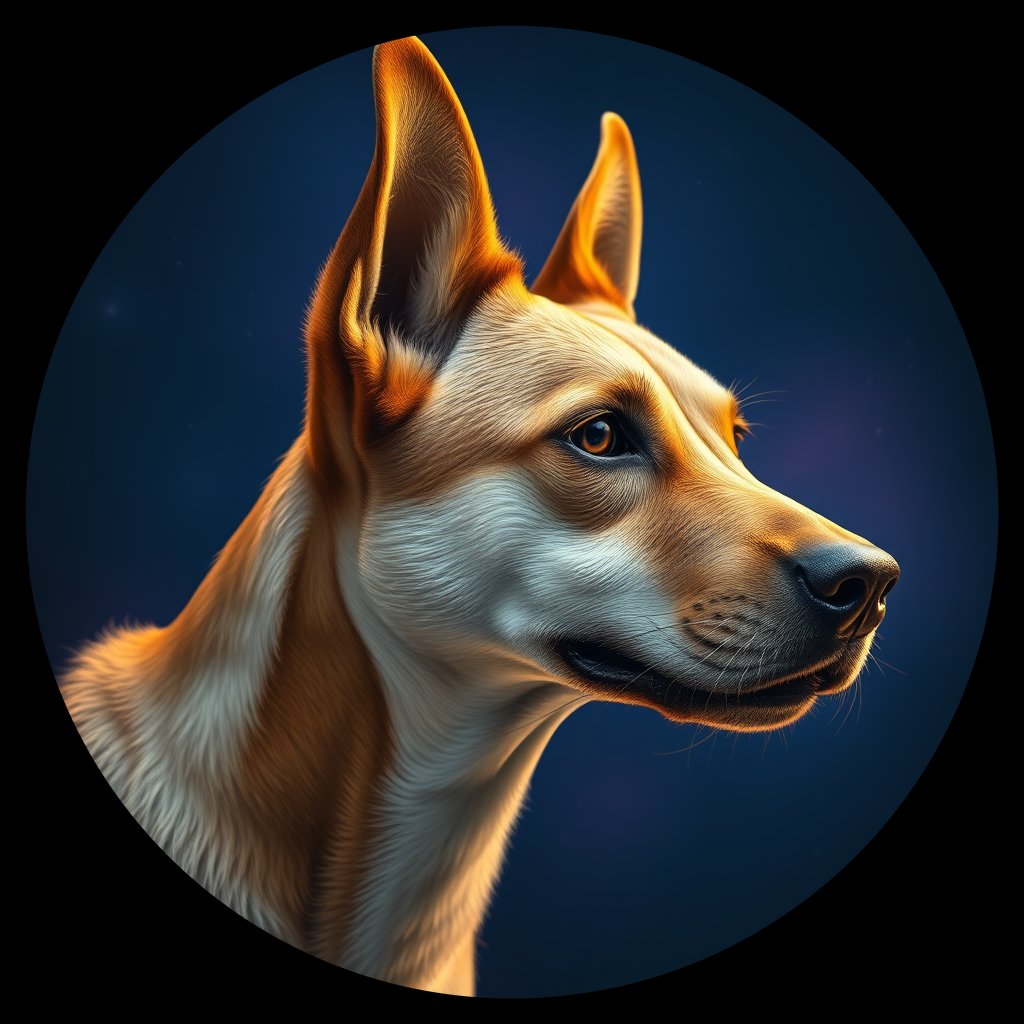 Cosmic medallion portrait of Chern_City_Chern_City_134, a Feral Dog Chernobyl