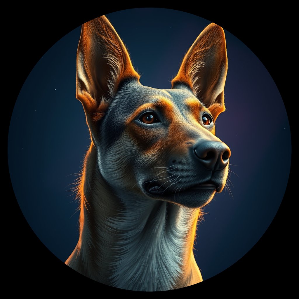 Cosmic medallion portrait of Chern_City_Chern_City_135, a Feral Dog Chernobyl