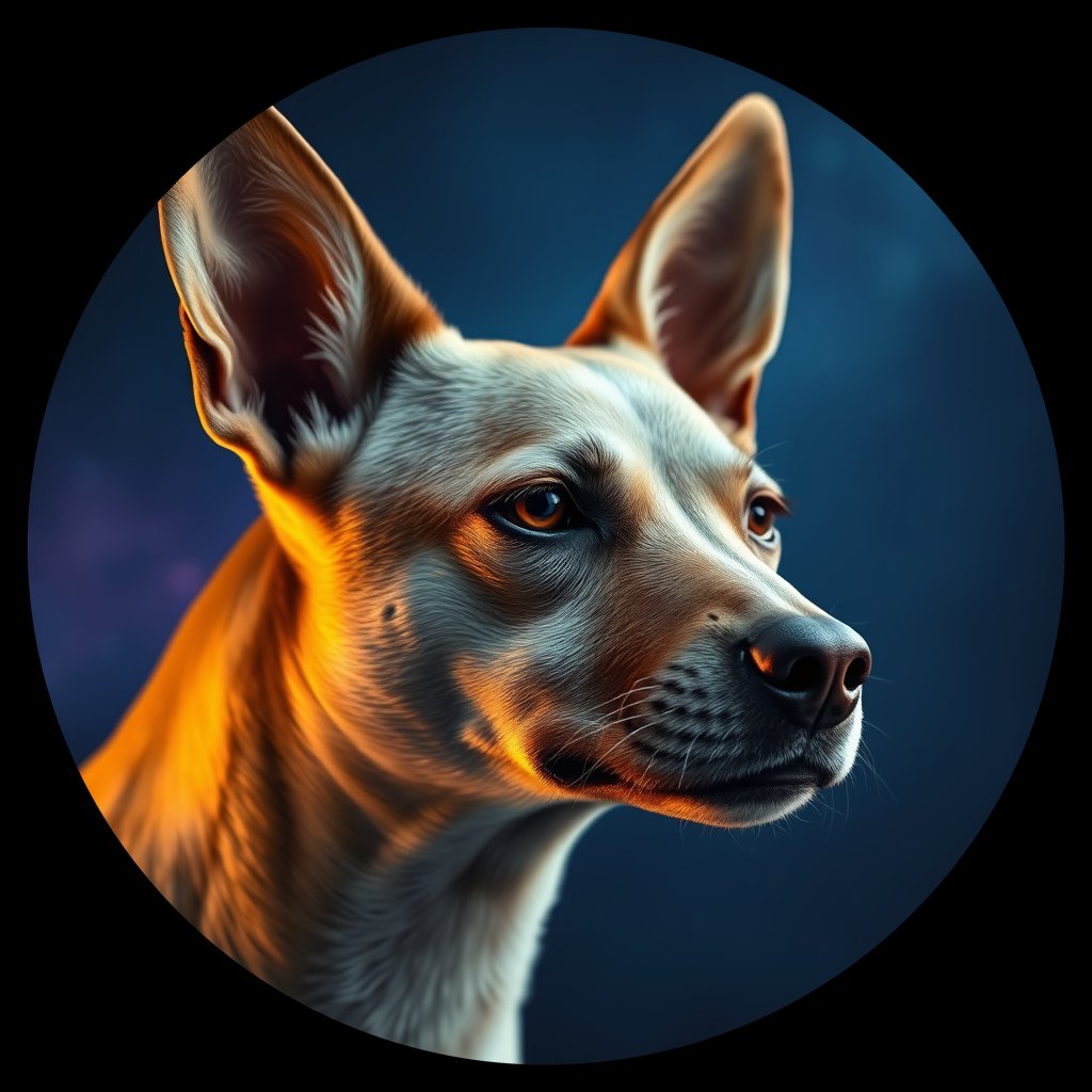 Cosmic medallion portrait of Chern_City_Chern_City_136, a Feral Dog Chernobyl