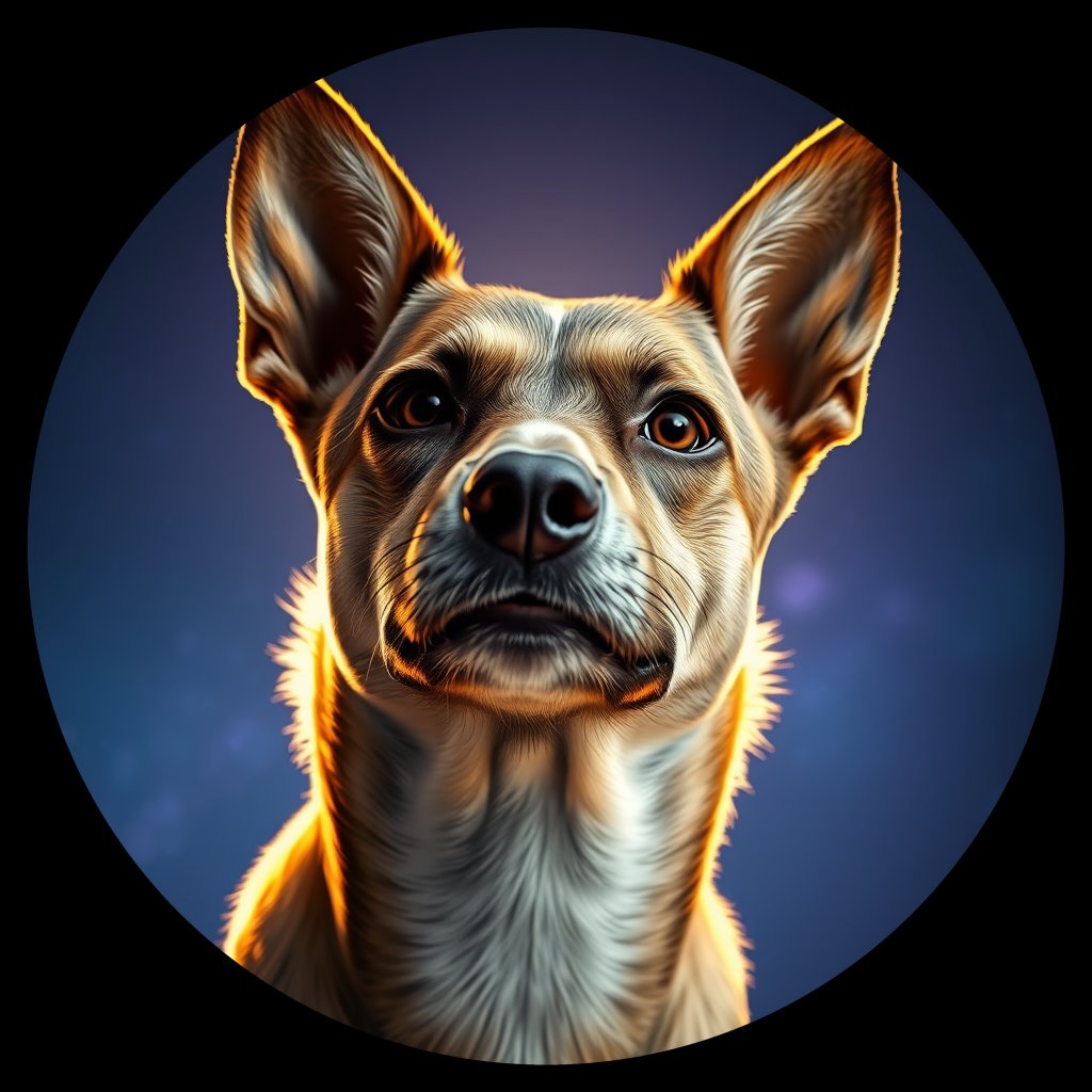 Cosmic medallion portrait of Chern_City_Chern_City_137, a Feral Dog Chernobyl