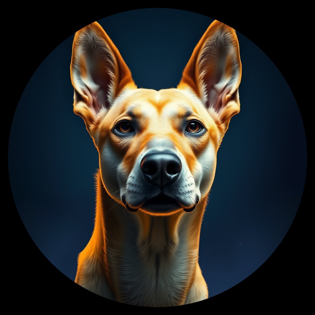 Cosmic medallion portrait of Chern_City_Chern_City_138, a Feral Dog Chernobyl