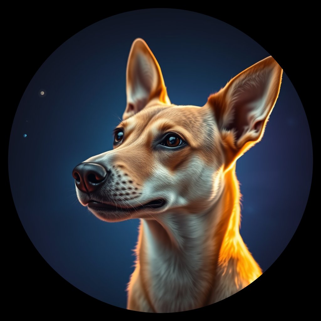 Cosmic medallion portrait of Chern_City_Chern_City_139, a Feral Dog Chernobyl