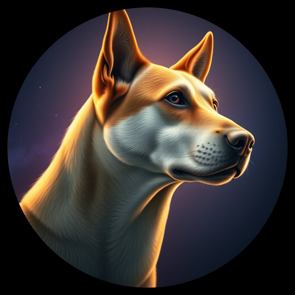 Cosmic medallion portrait of Chern_City_Chern_City_14, a Feral Dog Chernobyl