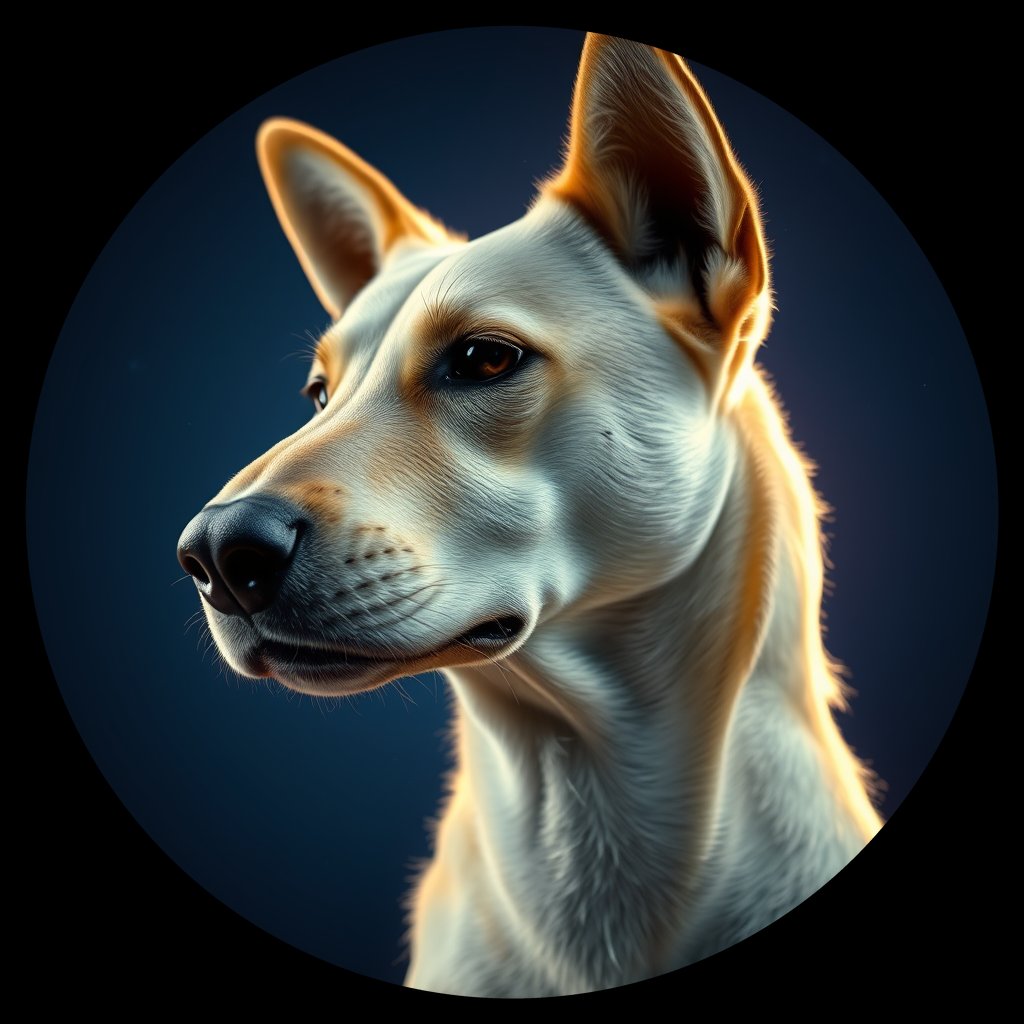 Cosmic medallion portrait of Chern_City_Chern_City_140, a Feral Dog Chernobyl