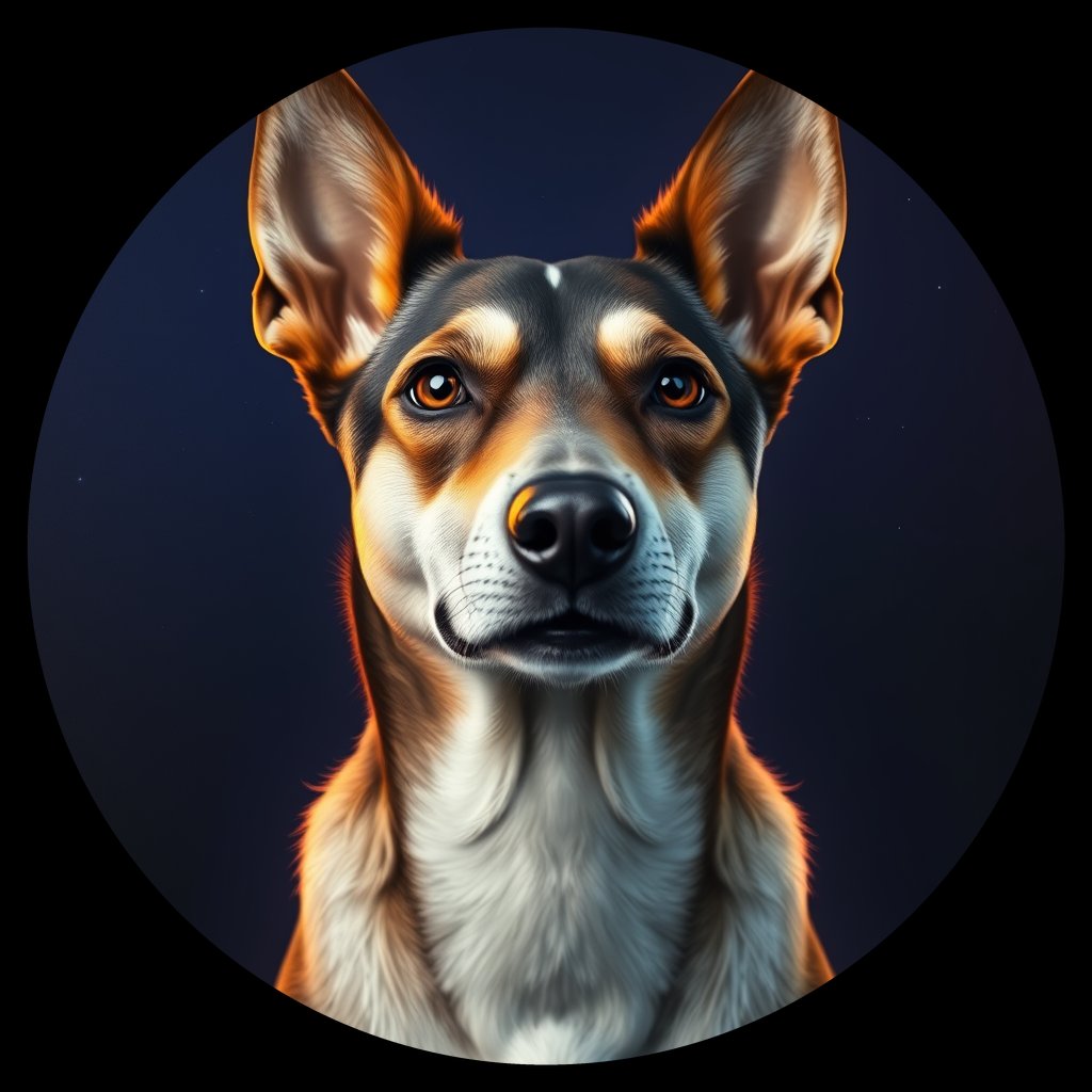 Cosmic medallion portrait of Chern_City_Chern_City_141, a Feral Dog Chernobyl