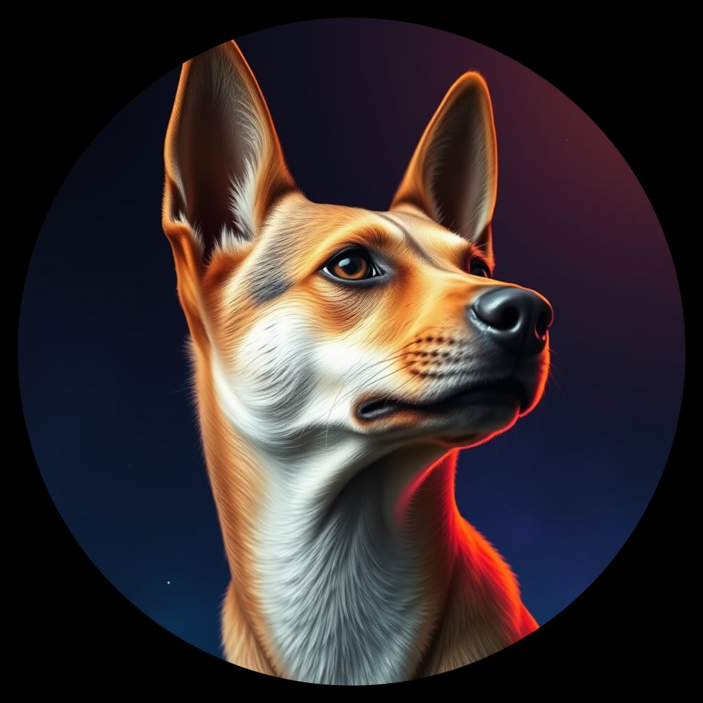 Cosmic medallion portrait of Chern_City_Chern_City_142, a Feral Dog Chernobyl