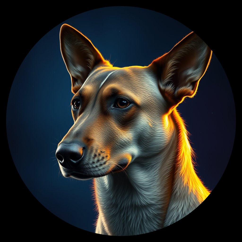 Cosmic medallion portrait of Chern_City_Chern_City_143, a Feral Dog Chernobyl