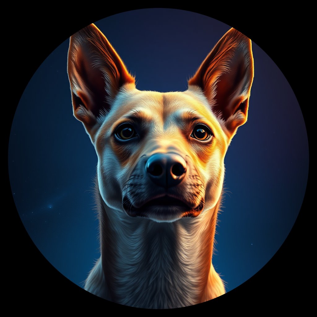 Cosmic medallion portrait of Chern_City_Chern_City_144, a Feral Dog Chernobyl