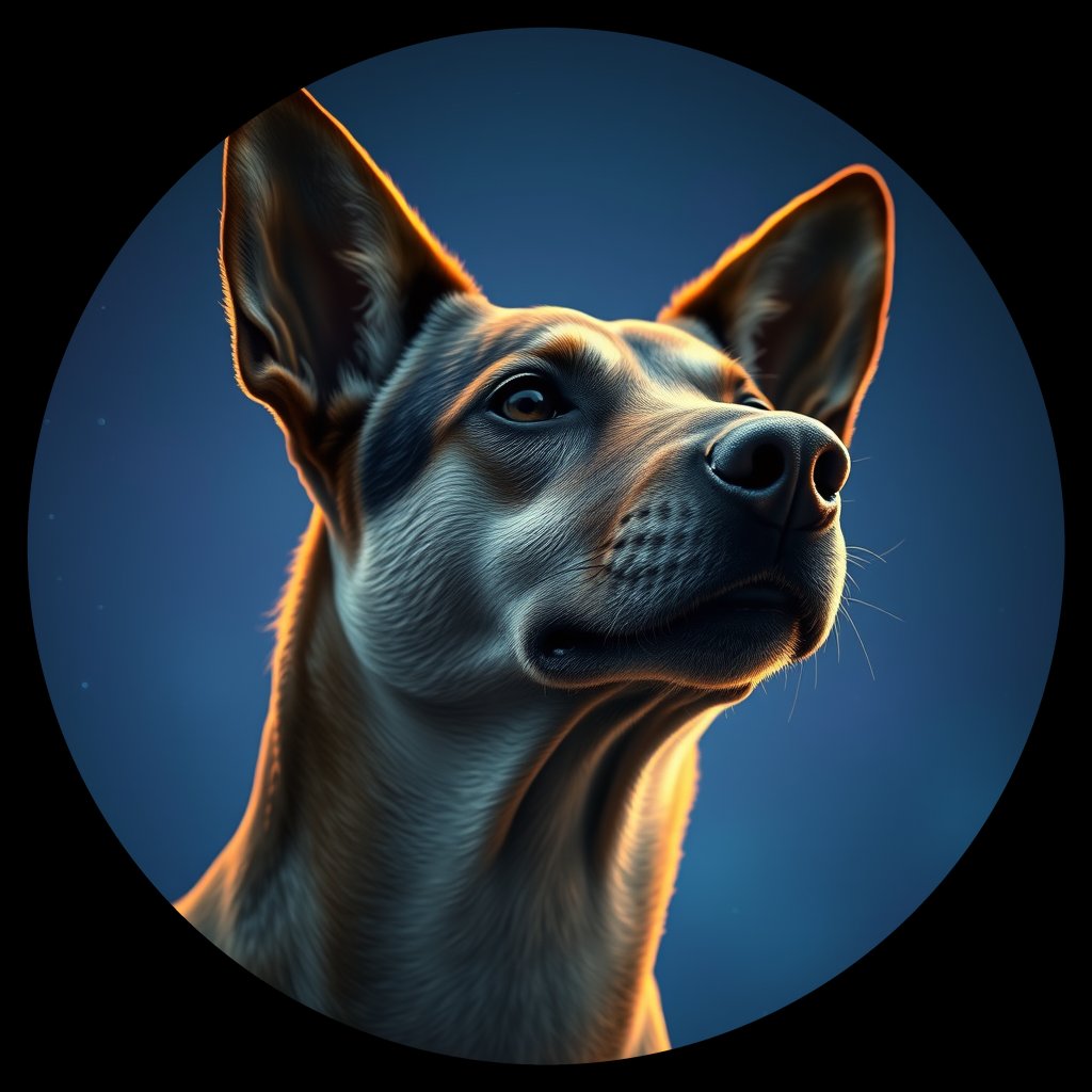 Cosmic medallion portrait of Chern_City_Chern_City_145, a Feral Dog Chernobyl