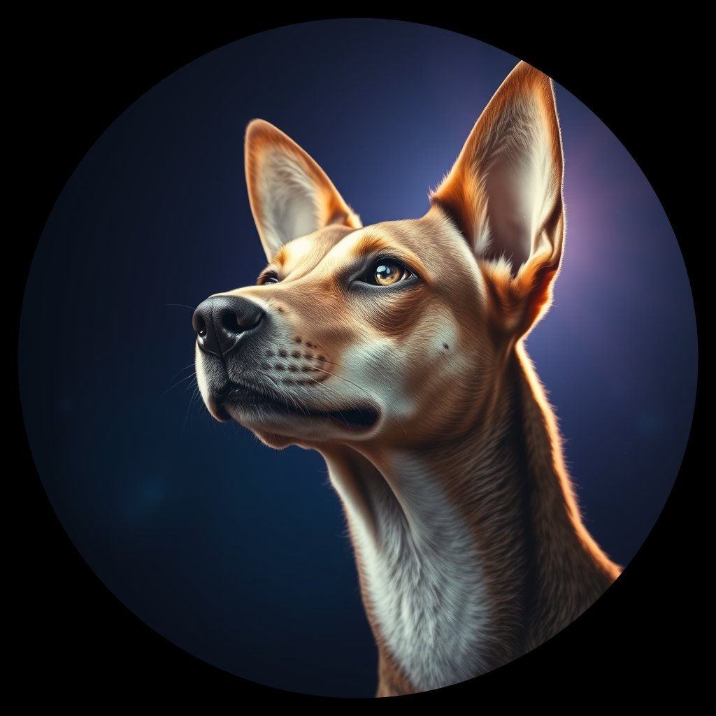 Cosmic medallion portrait of Chern_City_Chern_City_147, a Feral Dog Chernobyl