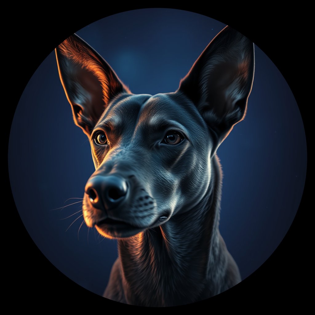 Cosmic medallion portrait of Chern_City_Chern_City_148, a Feral Dog Chernobyl