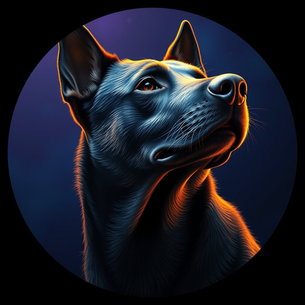 Cosmic medallion portrait of Chern_City_Chern_City_149, a Feral Dog Chernobyl