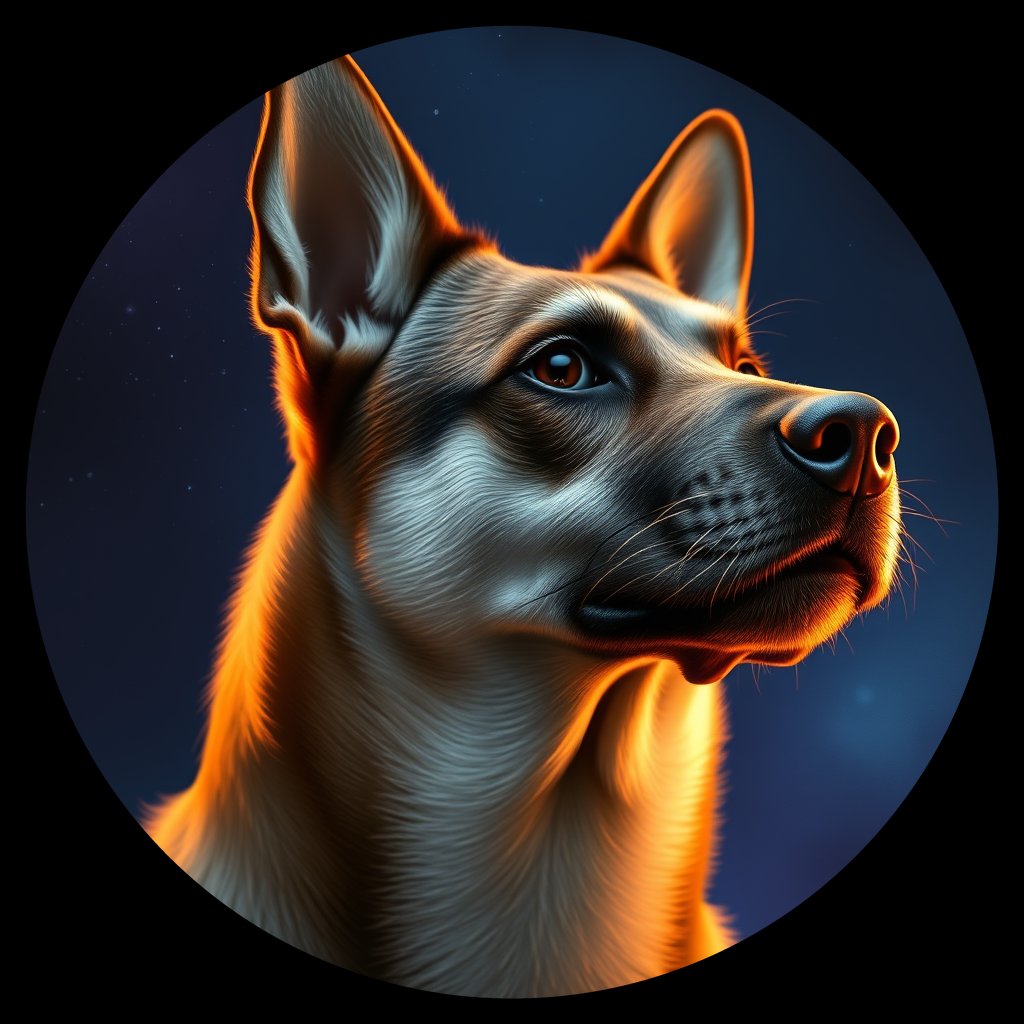 Cosmic medallion portrait of Chern_City_Chern_City_15, a Feral Dog Chernobyl