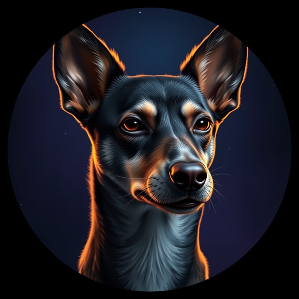 Cosmic medallion portrait of Chern_City_Chern_City_150, a Feral Dog Chernobyl