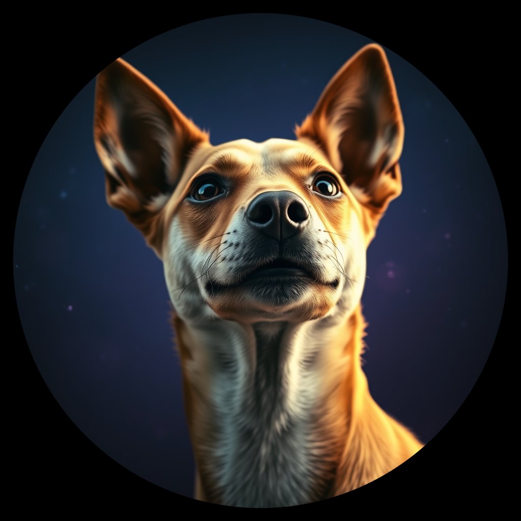 Cosmic medallion portrait of Chern_City_Chern_City_151, a Feral Dog Chernobyl