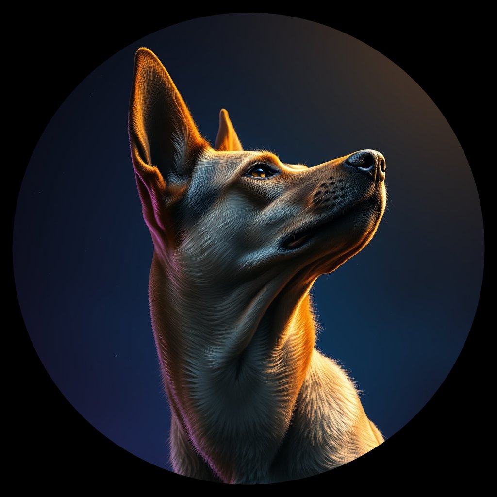 Cosmic medallion portrait of Chern_City_Chern_City_152, a Feral Dog Chernobyl