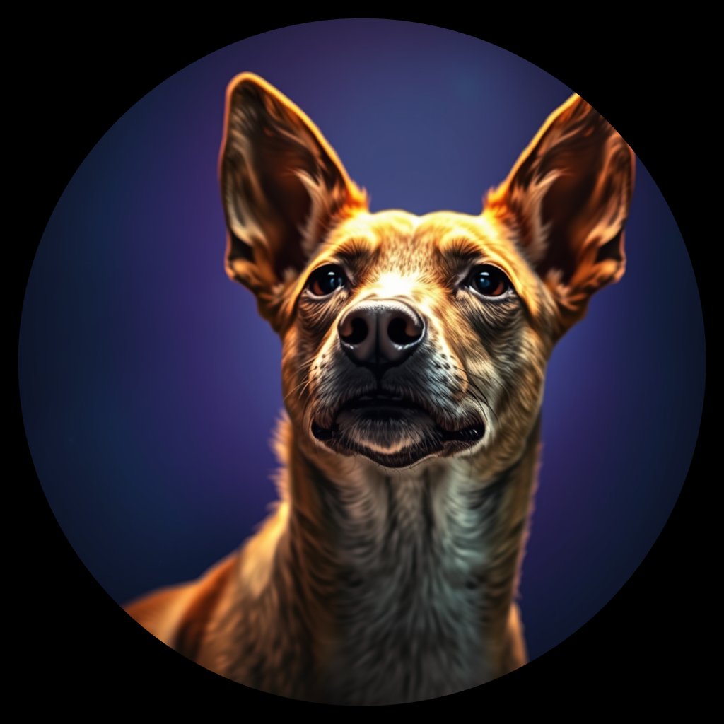 Cosmic medallion portrait of Chern_City_Chern_City_153, a Feral Dog Chernobyl