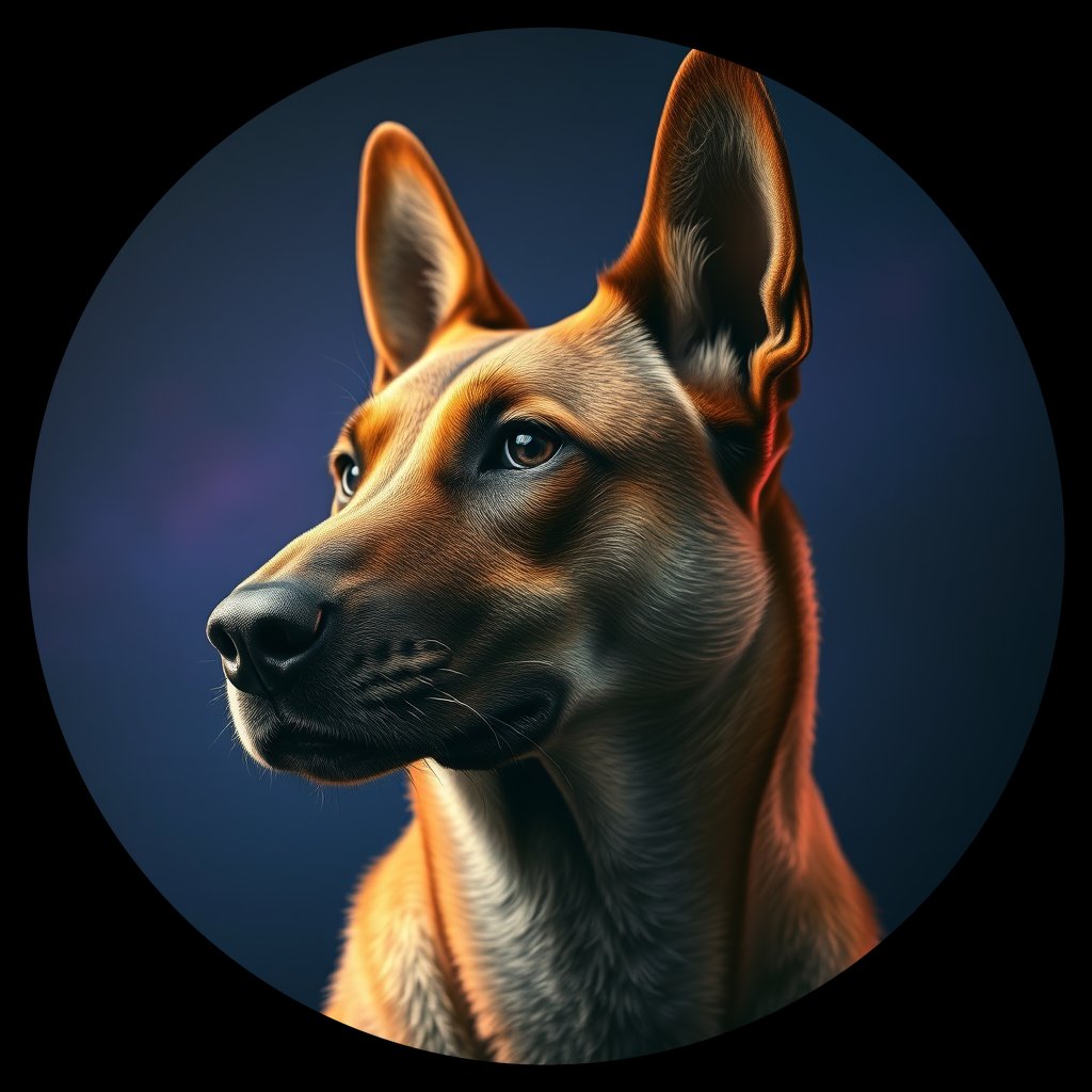 Cosmic medallion portrait of Chern_City_Chern_City_154, a Feral Dog Chernobyl