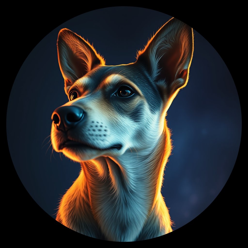 Cosmic medallion portrait of Chern_City_Chern_City_16, a Feral Dog Chernobyl