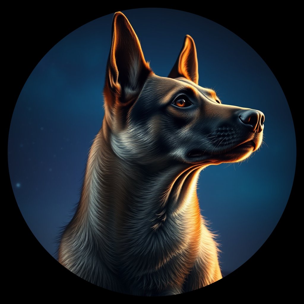 Cosmic medallion portrait of Chern_City_Chern_City_18, a Feral Dog Chernobyl