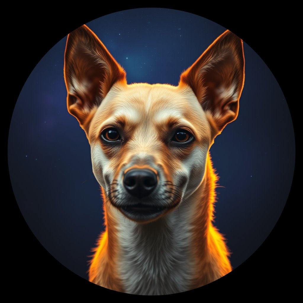 Cosmic medallion portrait of Chern_City_Chern_City_22, a Feral Dog Chernobyl