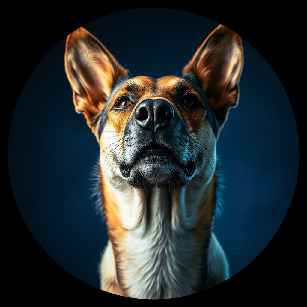 Cosmic medallion portrait of Chern_City_Chern_City_24, a Feral Dog Chernobyl