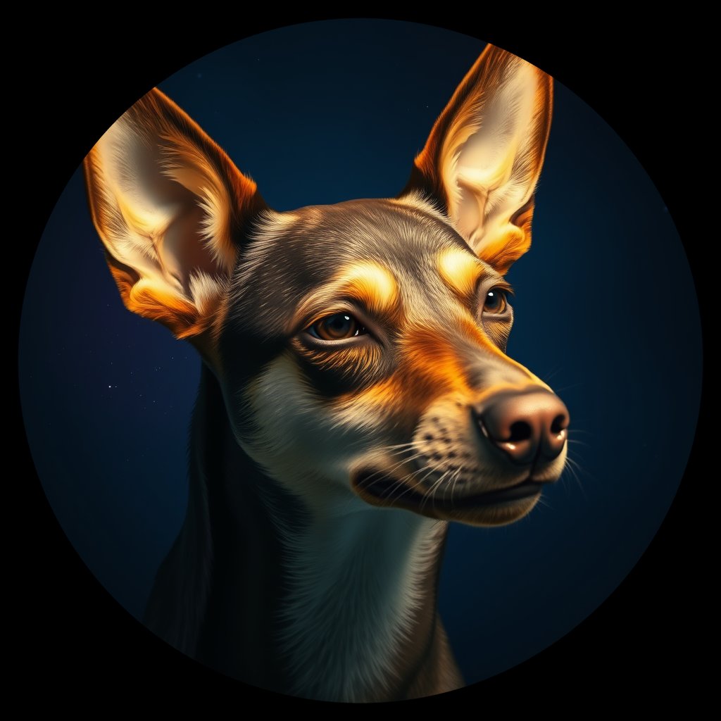 Cosmic medallion portrait of Chern_City_Chern_City_25, a Feral Dog Chernobyl