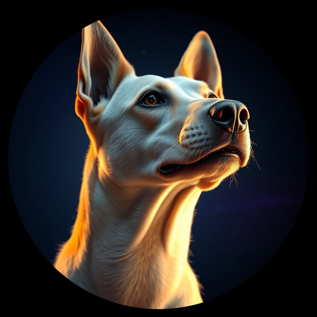 Cosmic medallion portrait of Chern_City_Chern_City_27, a Feral Dog Chernobyl