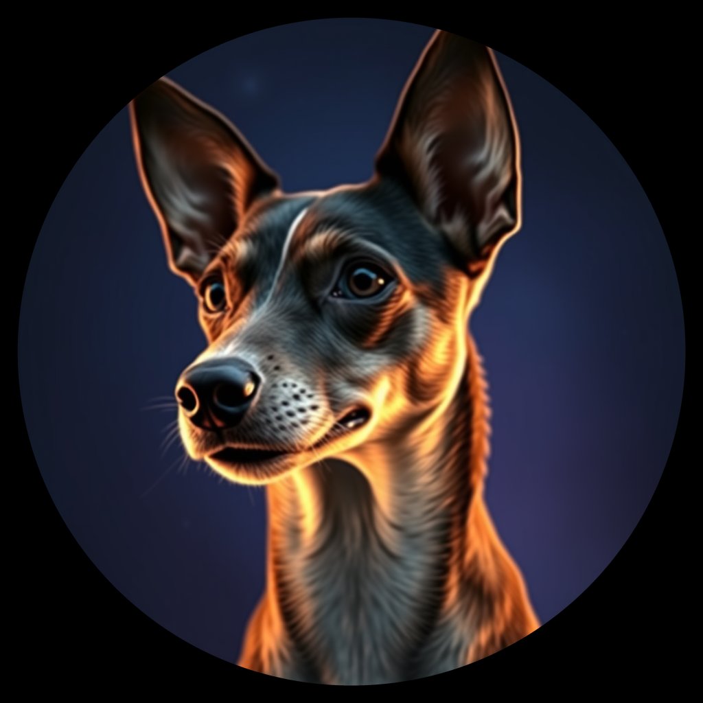 Cosmic medallion portrait of Chern_City_Chern_City_28, a Feral Dog Chernobyl