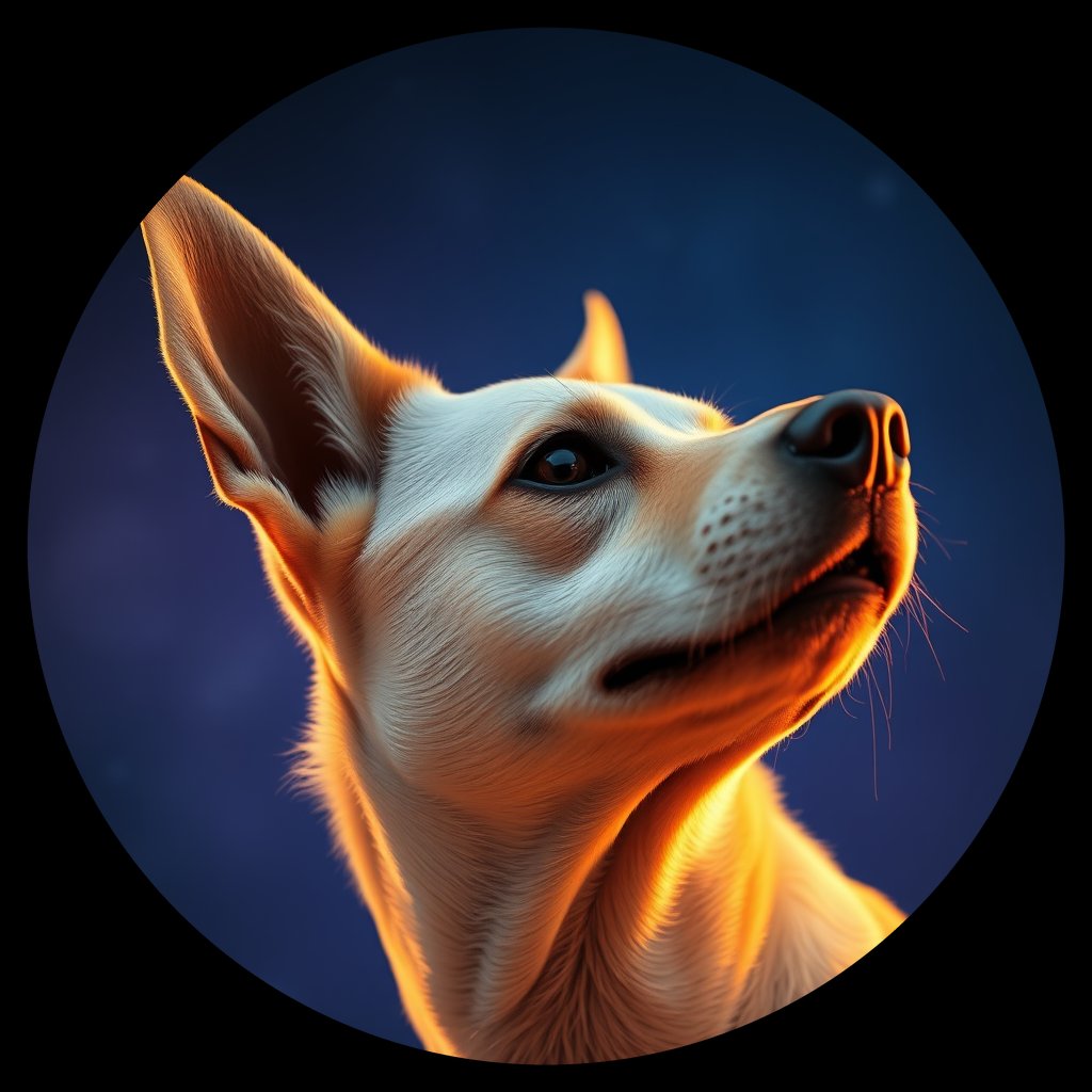 Cosmic medallion portrait of Chern_City_Chern_City_29, a Feral Dog Chernobyl