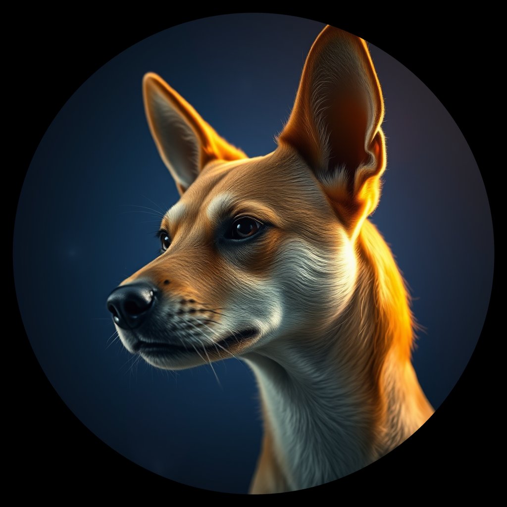 Cosmic medallion portrait of Chern_City_Chern_City_30, a Feral Dog Chernobyl