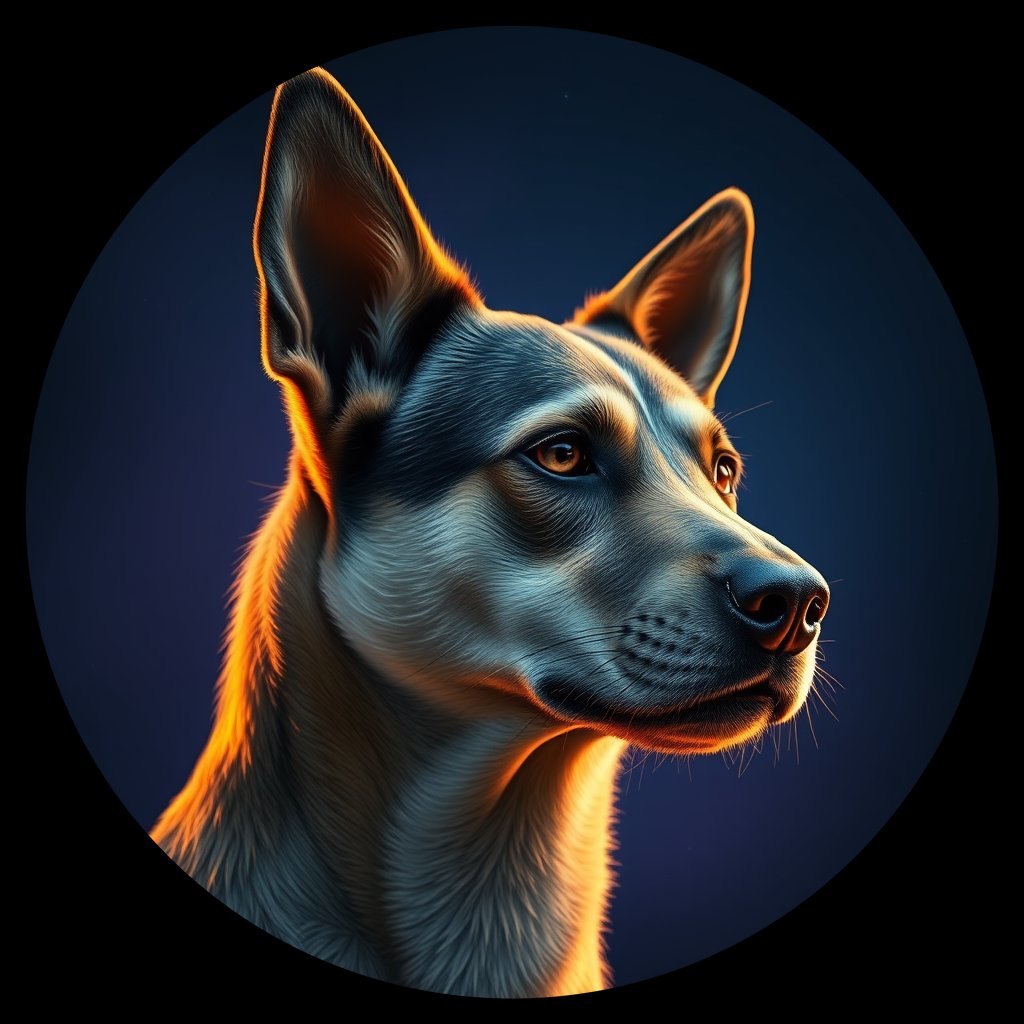 Cosmic medallion portrait of Chern_City_Chern_City_31, a Feral Dog Chernobyl