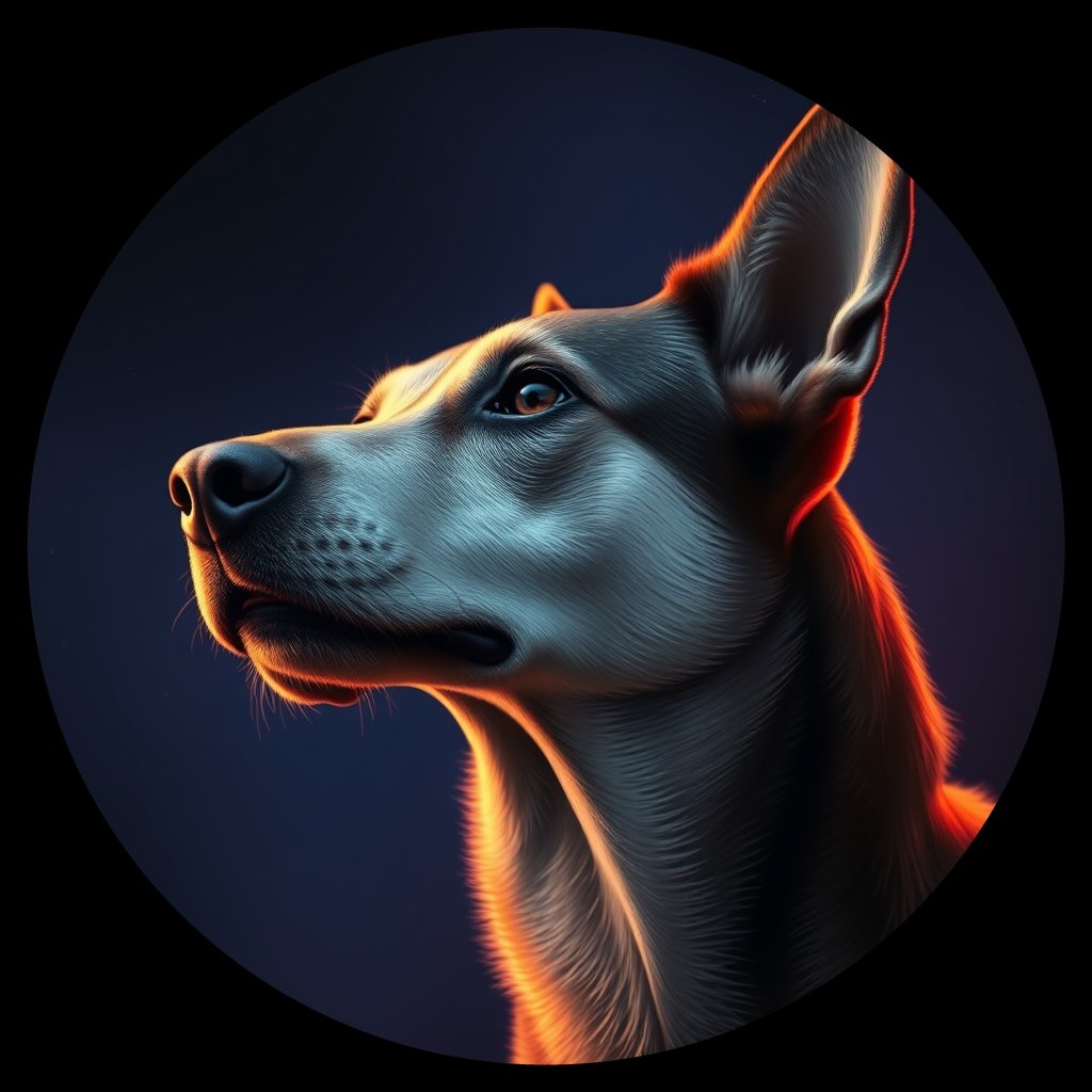 Cosmic medallion portrait of Chern_City_Chern_City_32, a Feral Dog Chernobyl