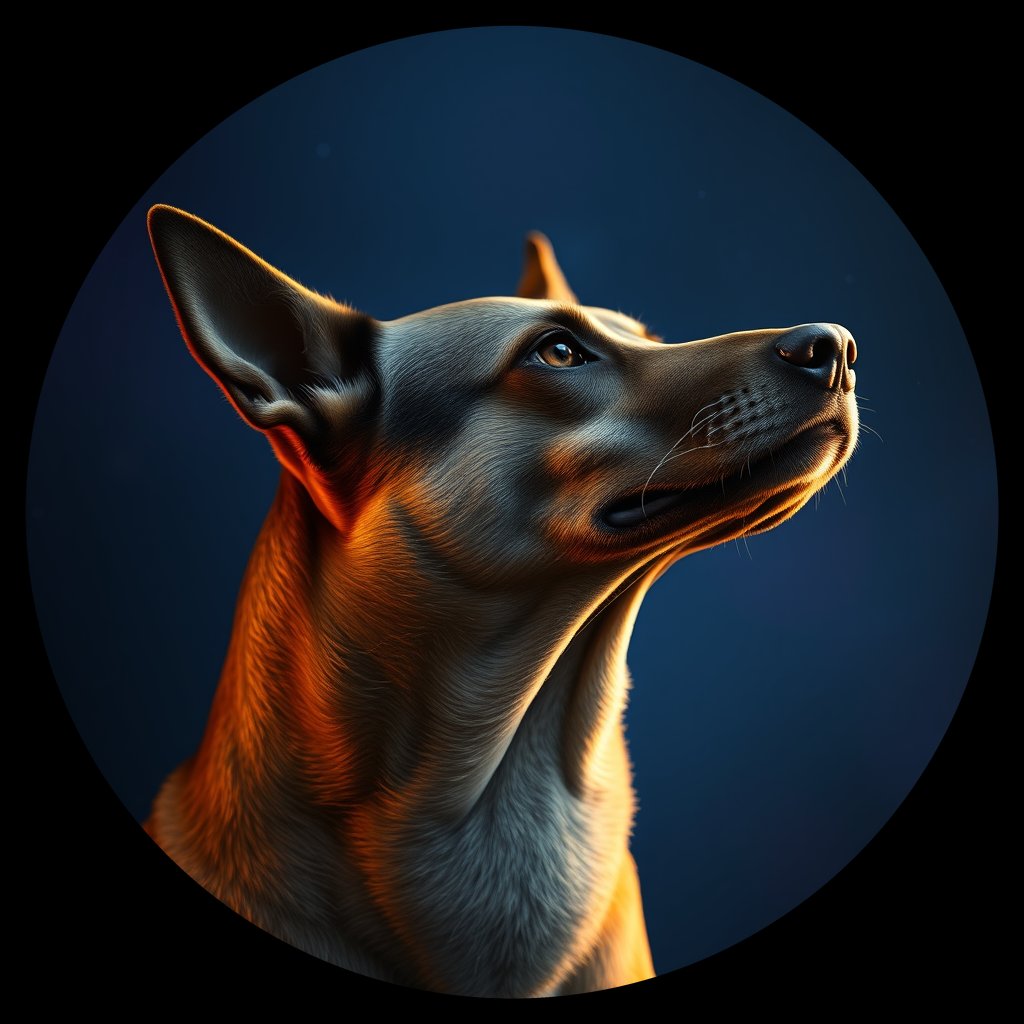 Cosmic medallion portrait of Chern_City_Chern_City_34, a Feral Dog Chernobyl