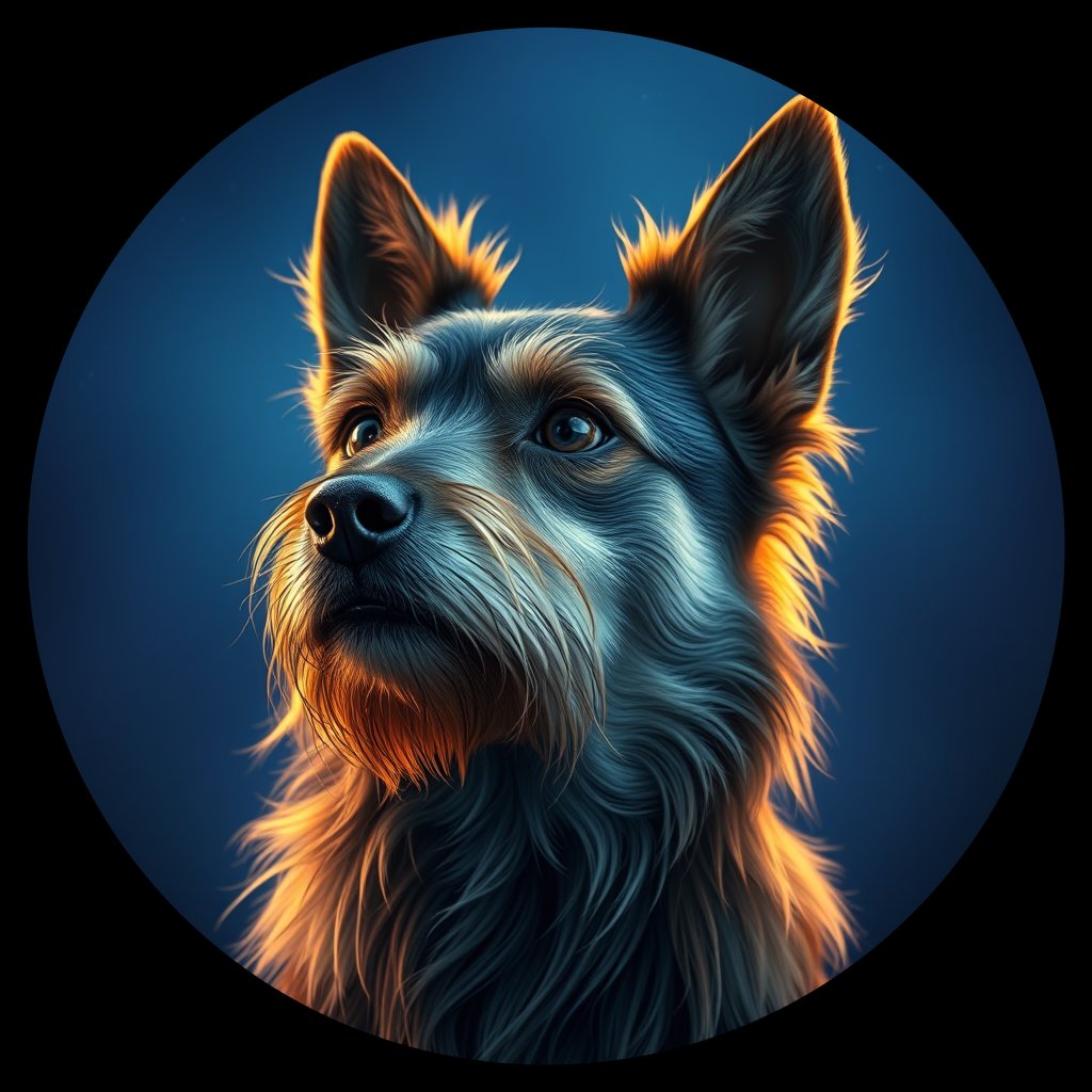 Cosmic medallion portrait of Chern_City_Chern_City_35, a Feral Dog Chernobyl