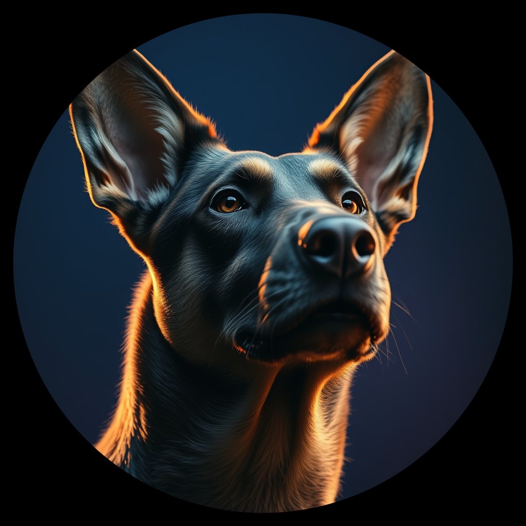 Cosmic medallion portrait of Chern_City_Chern_City_36, a Feral Dog Chernobyl