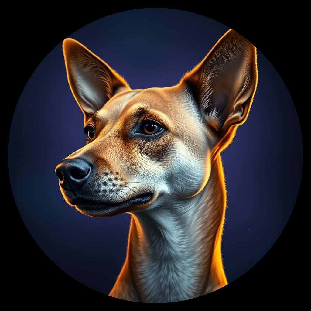 Cosmic medallion portrait of Chern_City_Chern_City_37, a Feral Dog Chernobyl