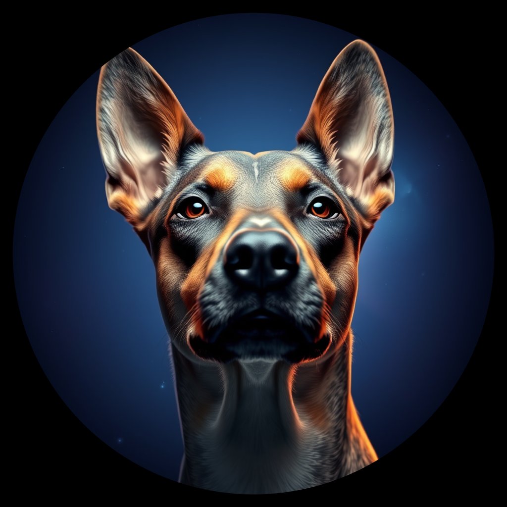 Cosmic medallion portrait of Chern_City_Chern_City_39, a Feral Dog Chernobyl