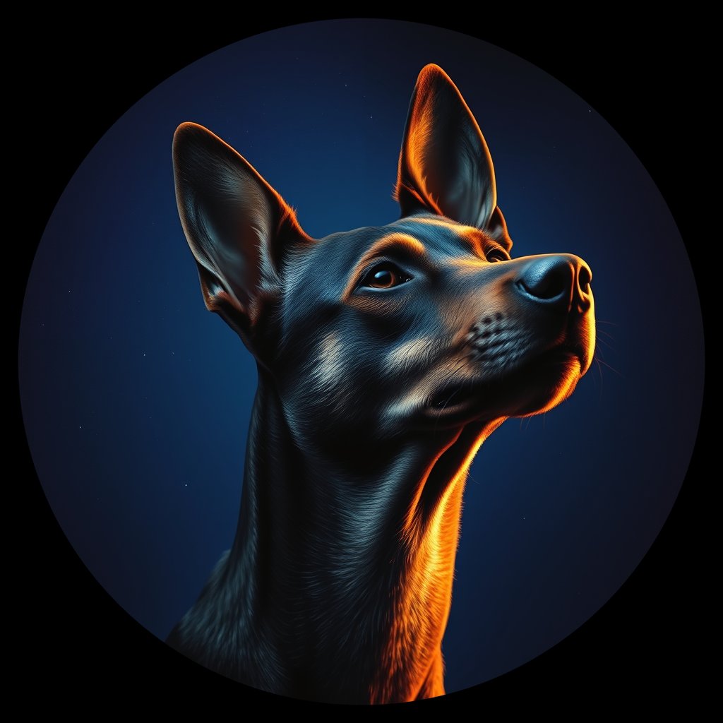 Cosmic medallion portrait of Chern_City_Chern_City_40, a Feral Dog Chernobyl