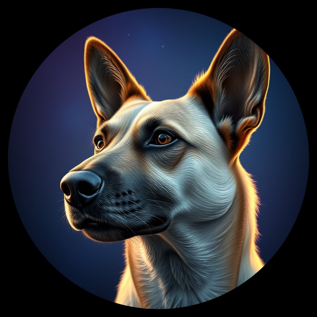 Cosmic medallion portrait of Chern_City_Chern_City_41, a Feral Dog Chernobyl