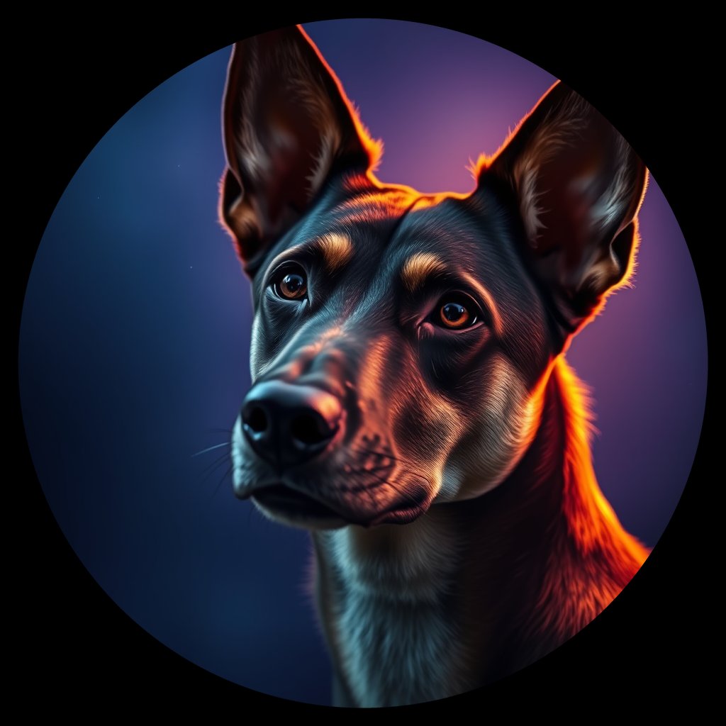 Cosmic medallion portrait of Chern_City_Chern_City_42, a Feral Dog Chernobyl