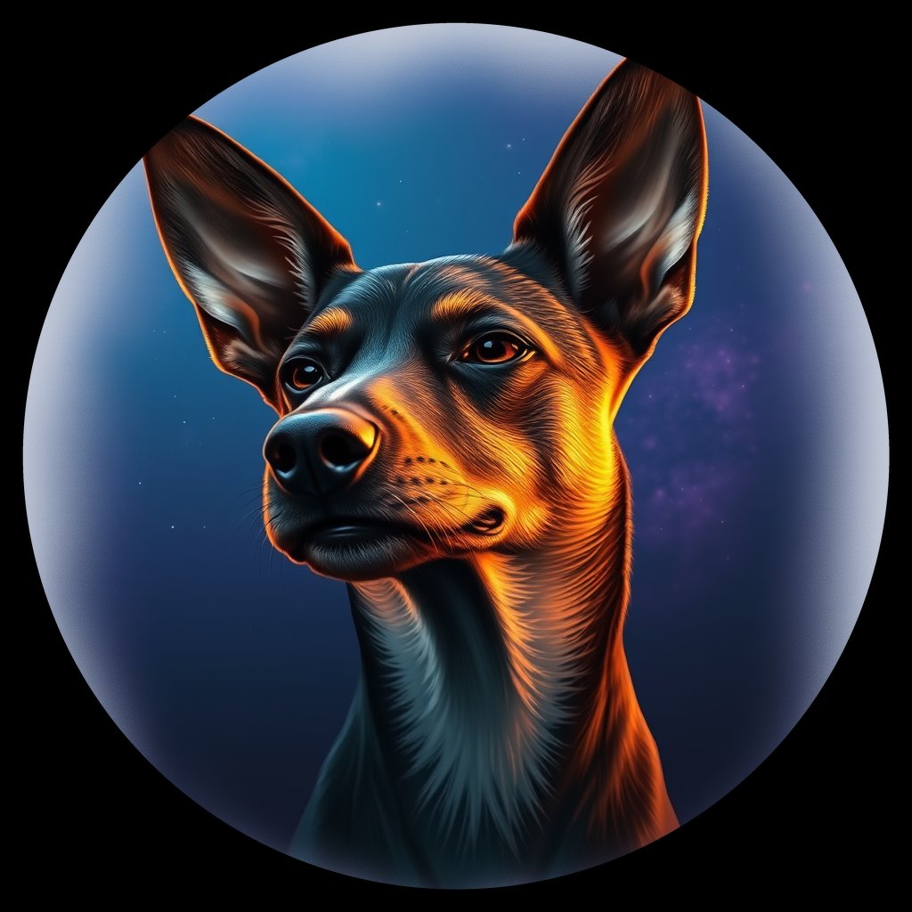 Cosmic medallion portrait of Chern_City_Chern_City_43, a Feral Dog Chernobyl